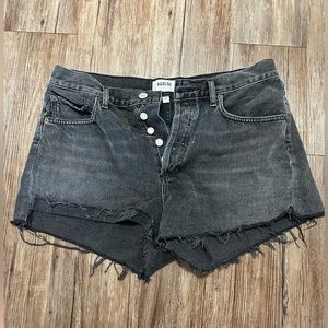 Agolde Vintage Black Denim Shorts